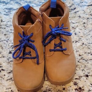 Nordstrom Kids Brown Boots with Blue Laces